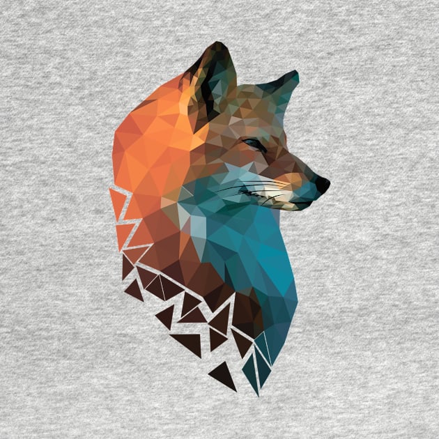 Polygonal red fox by TOTEM clothing